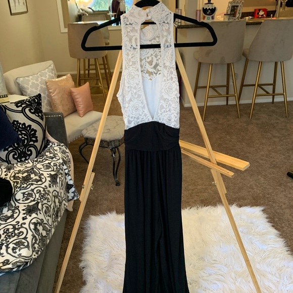 Foreign Exchange Formal white and black jumpsuit - Picture 2 of 5